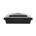 5" x 5" Cape May Downward Low Voltage (Warm White LED) Lighted Vinyl Post Cap - Hammertone Black