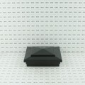 5" x 5" Cape May Downward Low Voltage (Warm White LED) Lighted Vinyl Post Cap - Hammertone Black