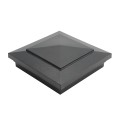5" x 5" Cape May Downward Low Voltage (Warm White LED) Lighted Vinyl Post Cap - Hammertone Black