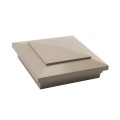 5" x 5" Cape May Downward Low Voltage (Cool White LED) Lighted Vinyl Post Cap - Khaki