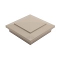 5" x 5" Cape May Downward Low Voltage (Cool White LED) Lighted Vinyl Post Cap - Khaki