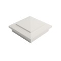 5" Sq. Cape May Downward Low Voltage LED Lighted Vinyl Post Cap for Vinyl Fence and Railing (Warm White)