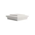 5" Sq. Cape May Downward Low Voltage LED Lighted Vinyl Post Cap for Vinyl Fence and Railing (Warm White)