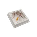 5" Sq. Cape May Downward Low Voltage LED Lighted Vinyl Post Cap for Vinyl Fence and Railing (Warm White)
