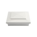 5" Sq. Cape May Downward Low Voltage LED Lighted Vinyl Post Cap for Vinyl Fence and Railing