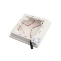 5" x 5" Cape May Downward Low Voltage (Cool White LED) Lighted Vinyl Post Cap - White