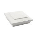 5" x 5" Cape May Downward Low Voltage (Cool White LED) Lighted Vinyl Post Cap - White