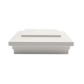 5" x 5" Cape May Downward Low Voltage (Cool White LED) Lighted Vinyl Post Cap - White