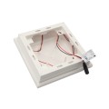 5" x 5" Cape May Downward Low Voltage (Cool White LED) Lighted Vinyl Post Cap - White