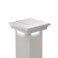 5" Sq. Cape May Downward Low Voltage LED Lighted Post Cap - White LMT-1647W-5K