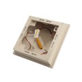 5" x 5" Haven Downward Low Voltage (Warm White LED) Lighted Vinyl Post Cap - Almond