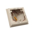 5" x 5" Haven Downward Low Voltage (Warm White LED) Lighted Vinyl Post Cap - Almond