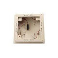 5" Sq. Haven Downward Low Voltage LED Lighted Vinyl Post Cap for Vinyl Fence and Railing (Cool White) Almond