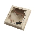 5" x 5" Haven Downward Low Voltage (Cool White LED) Lighted Vinyl Post Cap - Almond