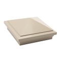 5" x 5" Haven Downward Low Voltage (Cool White LED) Lighted Vinyl Post Cap - Almond