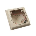 5" x 5" Haven Downward Low Voltage (Cool White LED) Lighted Vinyl Post Cap - Almond