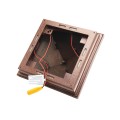 5" x 5" Haven Downward Low Voltage (Warm White LED) Lighted Vinyl Post Cap - Antique Copper