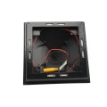 5" Sq. Haven Downward Low Voltage LED Lighted Vinyl Post Cap for Vinyl Fence and Railing (Warm White) Hammertone Black