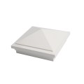5" Sq. Haven Downward Low Voltage LED Lighted Vinyl Post Cap for Vinyl Fence and Railing (Cool White)