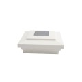 4" Sq. Cape May Solar Vinyl Post Cap with Accessory Connection for Vinyl Fence and Railing (White)