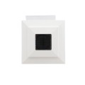 LMT 4" Sq. Cape May Solar Vinyl Post Cap with Accessory Connection - White