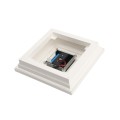 5" x 5" Cape May Solar Vinyl Post Cap with Accessory Connection - White