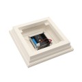 5" x 5" Cape May Solar Vinyl Post Cap with Accessory Connection - White