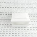 4" Sq. Cape May Scallop Lens Low Voltage LED Lighted Vinyl Post Cap for Vinyl Fence and Railing (Warm White) White