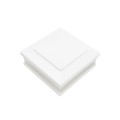 LMT 4" Sq. Cape May Scallop Lens Low Voltage LED Lighted Vinyl Post Cap - White LMT-1659W-5K