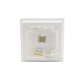 LMT 4" Sq. Cape May Scallop Lens Low Voltage LED Lighted Vinyl Post Cap - White LMT-1659W-5K