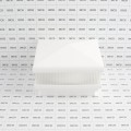 4" Sq. Neptune Scallop Lens Low Voltage LED Lighted Vinyl Post Cap for Vinyl Fence and Railing (Warm White)