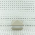 4" x 4" Haven Scallop Lens Low Voltage (Cool White LED) Lighted Vinyl Post Cap - Khaki