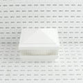 4" Sq. Haven Scallop Lens Low Voltage LED Lighted Vinyl Post Cap for Vinyl Fence and Railing (Warm White) White