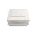 5" Sq. Cape May Scallop Lens Low Voltage LED Lighted Vinyl Post Cap for Vinyl Fence and Railing (Warm White)