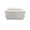 5" Sq. Cape May Scallop Lens Low Voltage LED Lighted Vinyl Post Cap for Vinyl Fence and Railing (Warm White)
