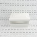 5" Sq. Cape May Scallop Lens Low Voltage LED Lighted Vinyl Post Cap for Vinyl Fence and Railing (Warm White)