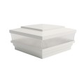 5" Sq. Cape May Scallop Lens Low Voltage LED Lighted Vinyl Post Cap for Vinyl Fence and Railing (Warm White)