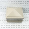 5" Sq. Haven Scallop Lens Low Voltage LED Lighted Post Cap - Khaki LMT-1664KK-3K