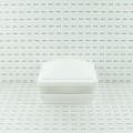5" x 5" Haven Scallop Lens Low Voltage (Warm White LED) Lighted Vinyl Post Cap - White