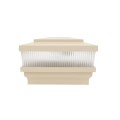 5" Sq. Cape May Solar Vinyl Post Cap with Accessory Connection for Vinyl Fence and Railing (Almond)