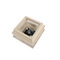 5" Sq. Cape May Solar Vinyl Post Cap with Accessory Connection for Vinyl Fence and Railing (Almond)