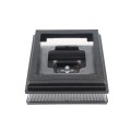 5" Sq. Cape May Scallop Lens Solar LED Lighted Vinyl Post Cap for Vinyl Fence and Railing (Hammertone Black)