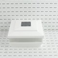 5" Sq. Cape May Scallop Lens Solar LED Lighted Vinyl Post Cap for Vinyl Fence and Railing (White)