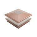 5" x 5" Neptune Scallop Lens Solar LED Lighted Vinyl Post Cap - Antique Copper