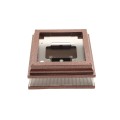 5" x 5" Neptune Scallop Lens Solar LED Lighted Vinyl Post Cap - Antique Copper