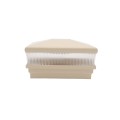 5" Sq. Neptune Scallop Lens Solar LED Lighted Vinyl Post Cap for Vinyl Fence and Railing (Beige) 