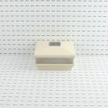 5" Sq. Neptune Scallop Lens Solar LED Lighted Vinyl Post Cap for Vinyl Fence and Railing (Beige) 