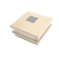 5" Sq. Neptune Scallop Lens Solar LED Lighted Vinyl Post Cap for Vinyl Fence and Railing (Khaki)