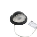 Scalloped Dome Side Light for Vinyl Fence and Railing (Warm White) Black