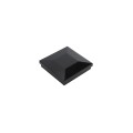 2" Sq. Ornamental Downward Low Voltage LED Lighted Vinyl Post Cap for Vinyl Fence and Railing (Warm White) Black